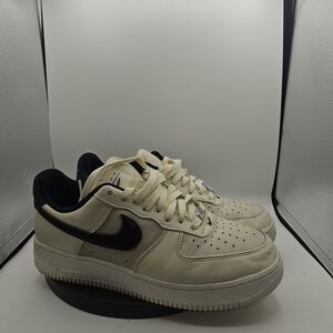 Nike Air Force 1 Low Sneakers - Cream with Black Swoosh